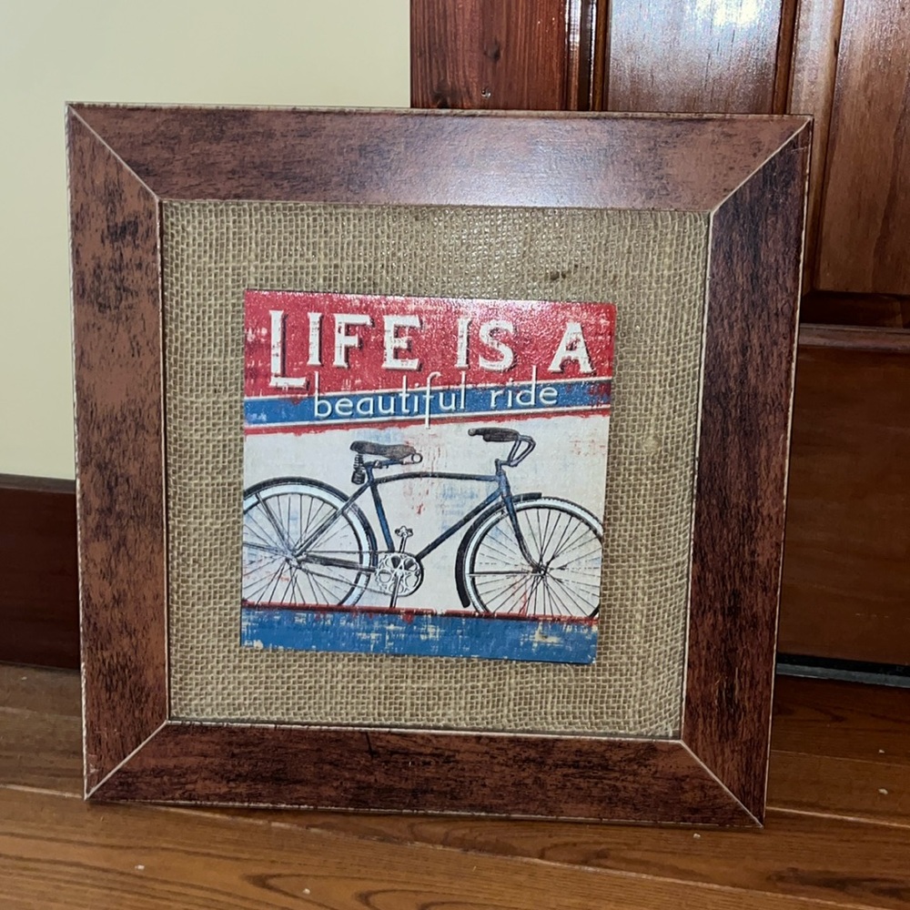 Life is a beautiful ride frame picture bicycle
